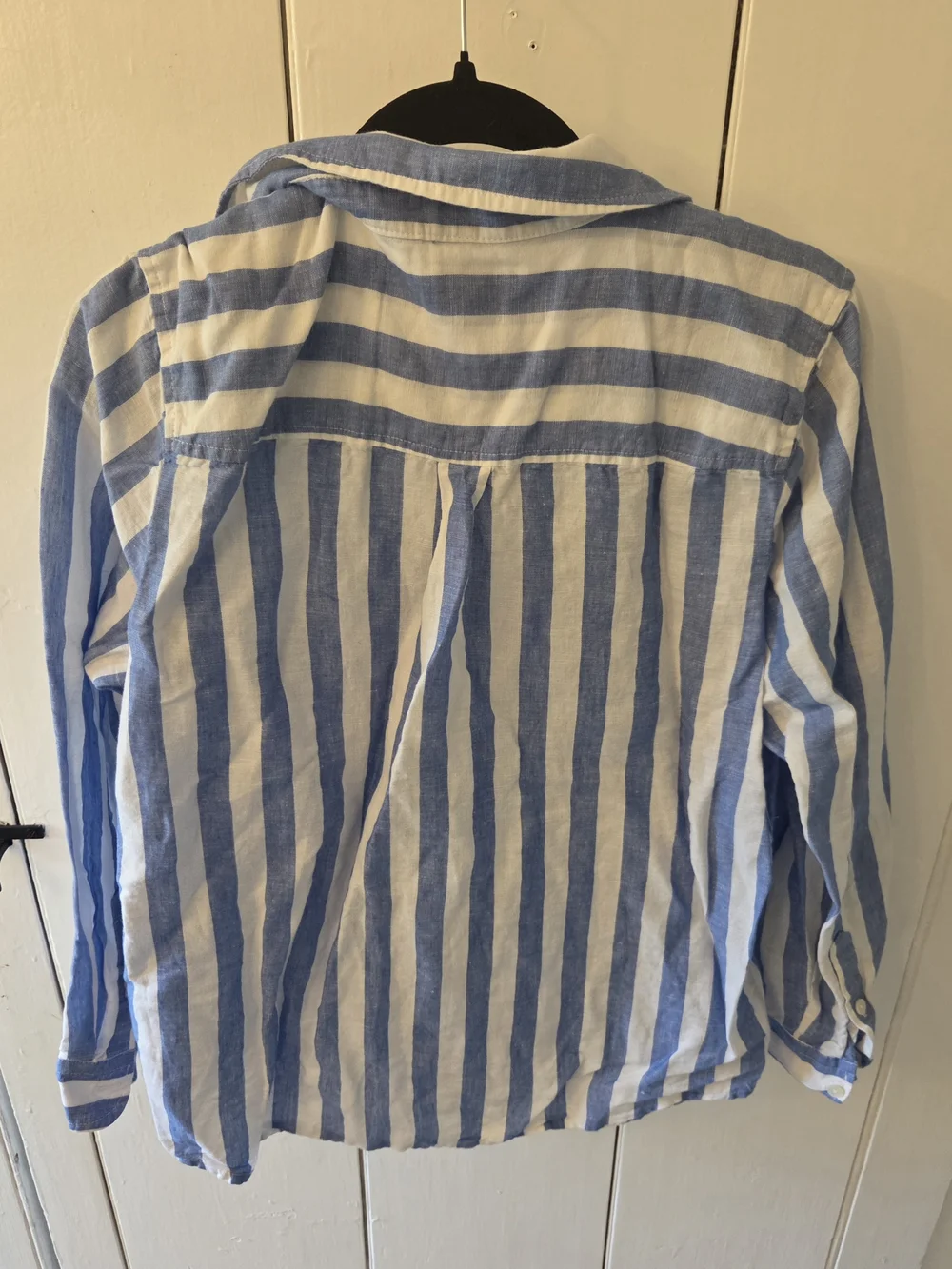 J. Crew Blue and White Striped Button-Down Shirt